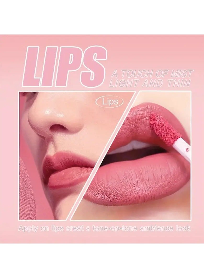 أوريتي 3 قطع أحمر الشفاه لامع الشفاه مجموعة مقاومة للماء غير لاصقة كوب أحمر الشفاه السائل أحمر الشفاه لامع مخملي أحمر الشفاه صقيل الشفاه مجموعة بقع الشفاه العناية بالشفاه ليس من السهل أن تتلاشى هدية عيد الحب هدية عيد الأم للنساء - Image 4