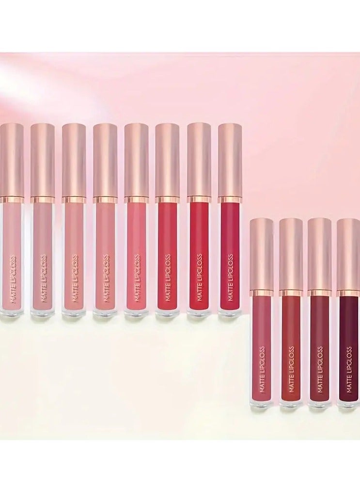 أوريتي 3 قطع أحمر الشفاه لامع الشفاه مجموعة مقاومة للماء غير لاصقة كوب أحمر الشفاه السائل أحمر الشفاه لامع مخملي أحمر الشفاه صقيل الشفاه مجموعة بقع الشفاه العناية بالشفاه ليس من السهل أن تتلاشى هدية عيد الحب هدية عيد الأم للنساء - Image 3