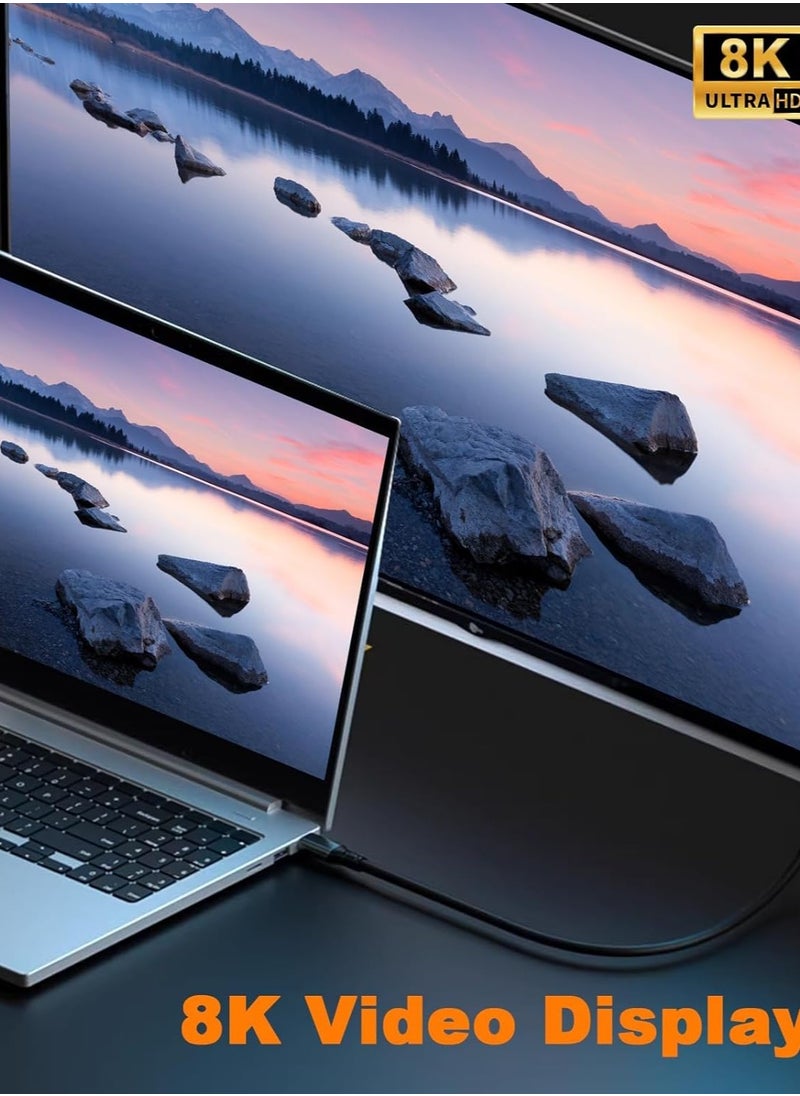 SYOSI - Short USB C to Cable, 1.5FT 3.2 Gen 2 Cable Short, 20Gbps Data Transfer & 100W PD Type Fast Charger Support 8K@60Hz Video for Thunderbolt3，MacBook Pro. - Image 1