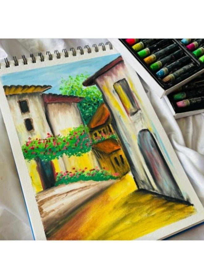 بروسترو ألوان الباستيل الزيتية للفنانين من BRUSTRO | 48 لونًا | ناعمة ومتعددة الألوان ومختلطة ومشرقة وقوية | مثالية للطلاب والمحترفين وغير السامة والمدارس. - Image 3