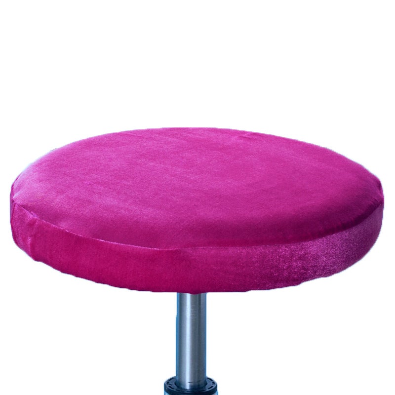 Silver Fox Velvet Thickened Round Stool Cover Bar Stool Cover Round Chair Cover Round Table Chair Protector Soft Decoration Dustproof Practical - Image 1
