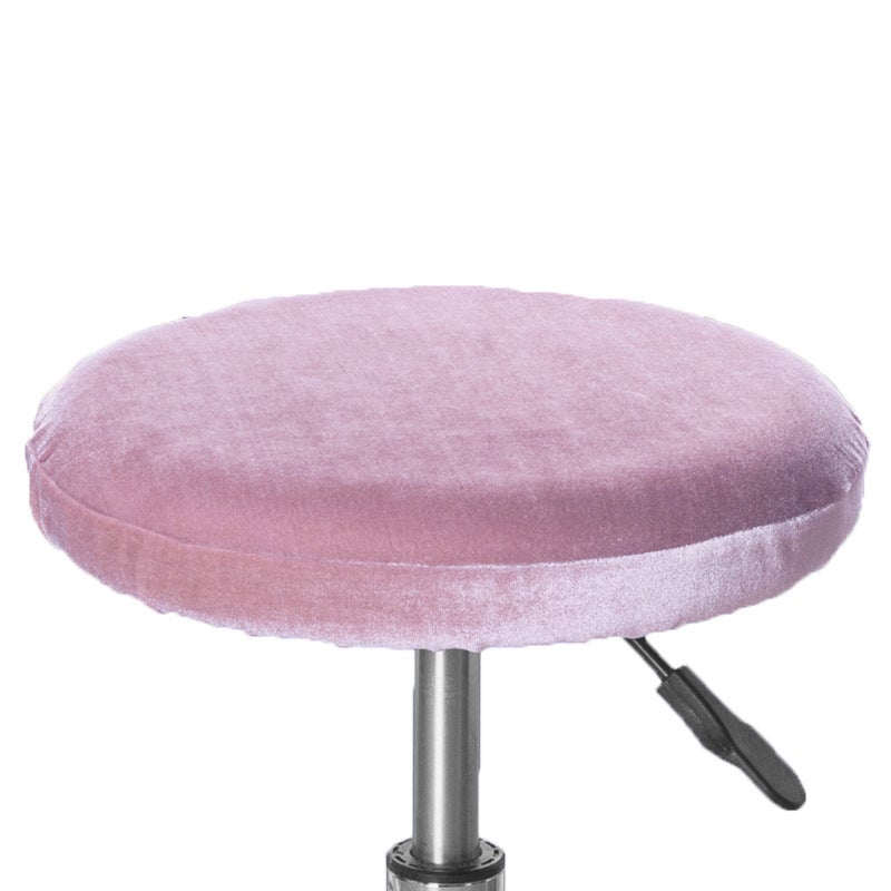 Silver Fox Velvet Thickened Round Stool Cover Bar Stool Cover Round Chair Cover Round Table Chair Protector Soft Decoration Dustproof Practical - Image 3