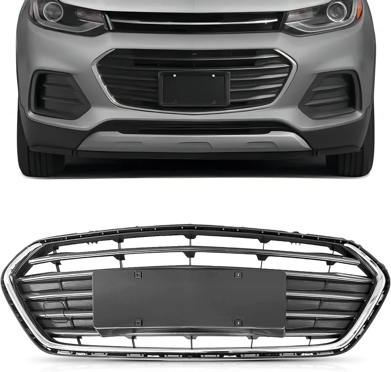 PartsFlow Front Bumper Grille Black With Chrome Grill for Chevrolet Trax (2017-2021) - Image 1