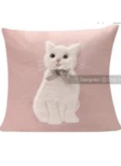 Embroidered Rabbit Pillowcase Velvet Plush Cute Pillowcase Model Room Live Sofa Rectangular Cushion Pink new cat