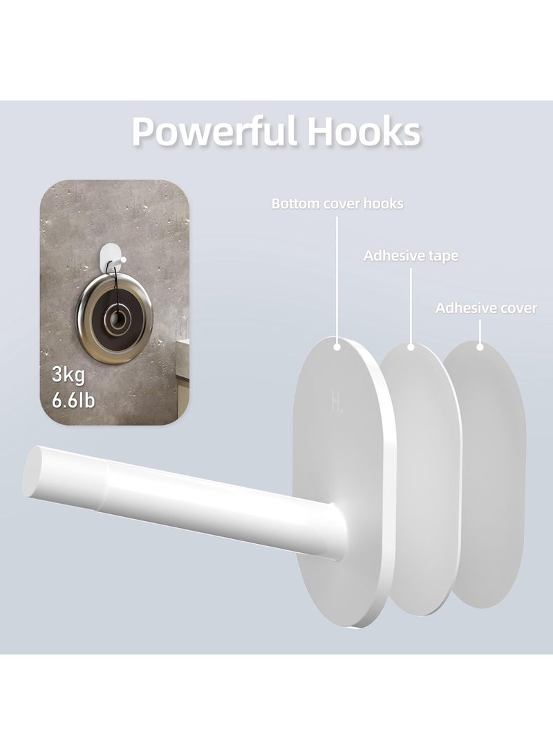 KASTWAVE Adhesive Wall Hooks - No Tools, Easy to Use Multi-Function Utility Hooks, Small Sticky Hooks for Hanging Oven Mitts, Kitchenware, Clothes, Towels, Hats, Keys (6 Pack) - Image 2