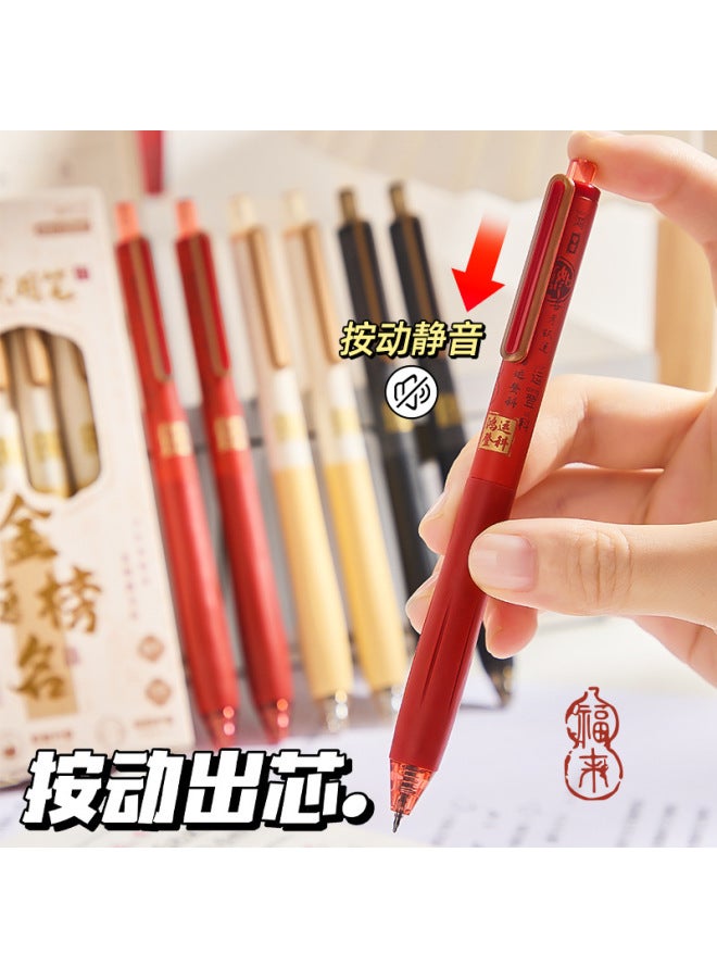 Kaba Bear Student Exam Special Press Gel Pen St Precision Pen Tip Quick-drying Continuous Ink Silent Black Brush Pen - Image 2