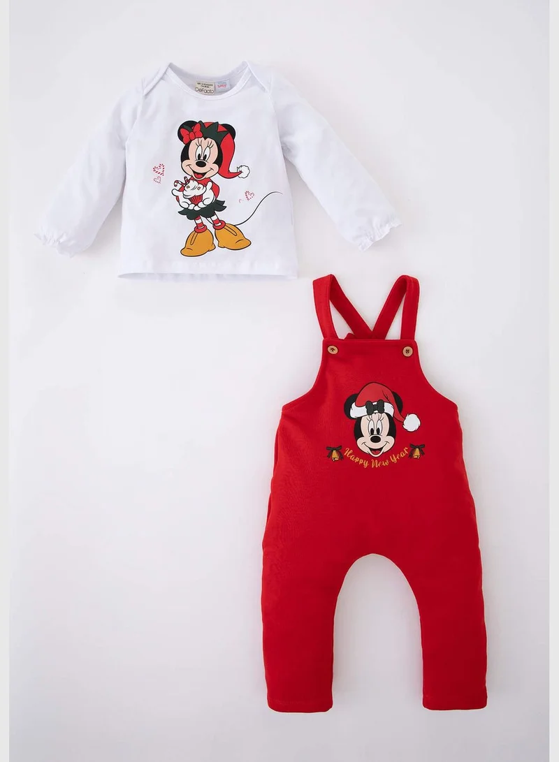 DeFacto 2 Pack BabyGirl Disney Mickey & Minnie Licenced Bike Neck Long Sleeve Knitted Set