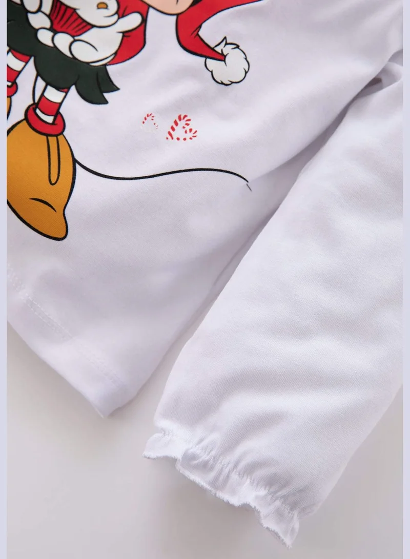 DeFacto 2 Pack BabyGirl Disney Mickey & Minnie Licenced Bike Neck Long Sleeve Knitted Set