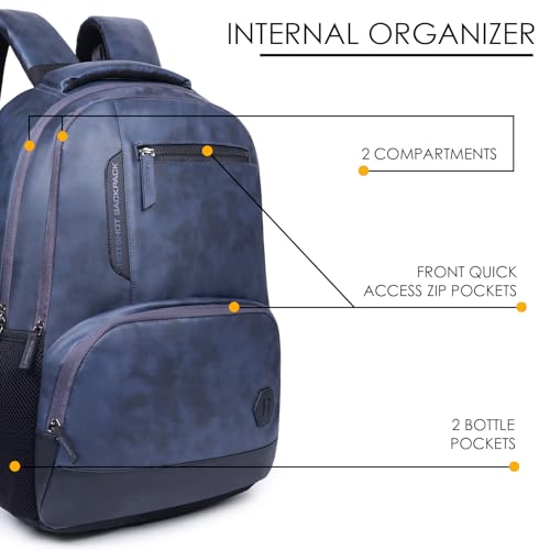 HOT SHOT Large 32 L Laptop Backpack HOTSHOT BAGS VINTAGE FAUX LEATHER|LAPTOP BAG|MEN & WOMEN|OFFICE BACKPACK|COLLEGE BACKPACK - Image 2