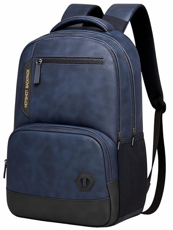 HOT SHOT Large 32 L Laptop Backpack HOTSHOT BAGS VINTAGE FAUX LEATHER|LAPTOP BAG|MEN & WOMEN|OFFICE BACKPACK|COLLEGE BACKPACK - Image 1