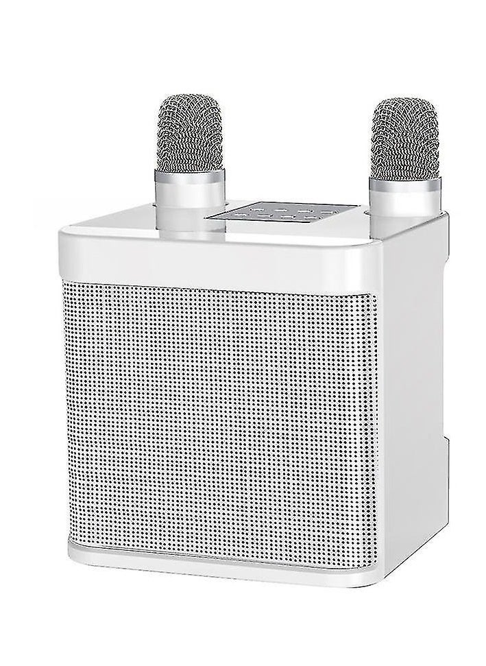 SU.YOSD - YS 203 Portable Wireless Bluetooth Karaoke Speaker With Dual Microphone White - Image 1