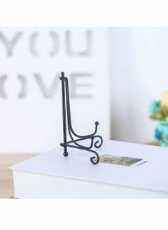 Y&D 2 Pack Iron Display Stand Black Easel Plate Photo Holder Stand, Anti-Slip Stands Book Displays Picture Frames, Decorative Plates, Tablets and Art 4 Inch  - Image 3