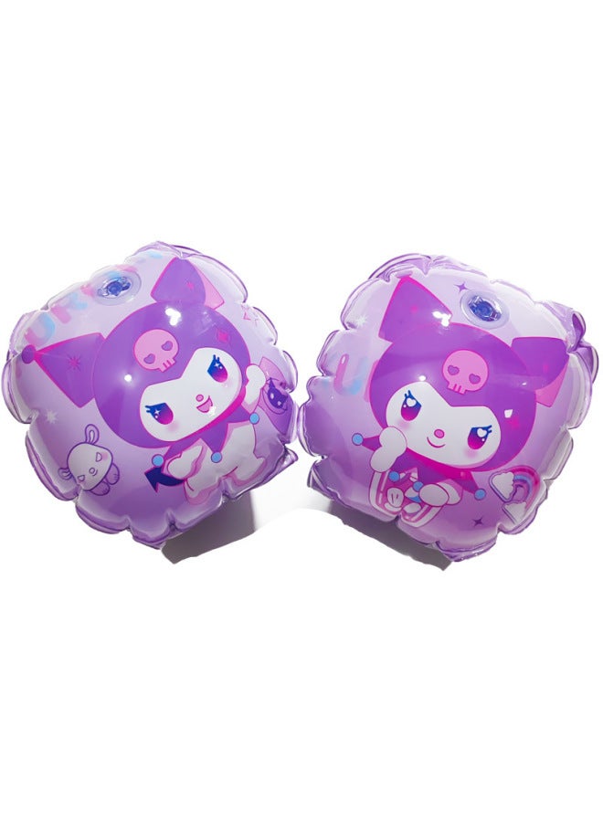Generic Children's Swimming Arm Ring Water Sleeve Arm Ring Floating Sleeve Arm Sleeve Baby Life-saving Floating Swimming Ring Sleeve Floating Arm Ring-Color:Purple Lomi - Image 1