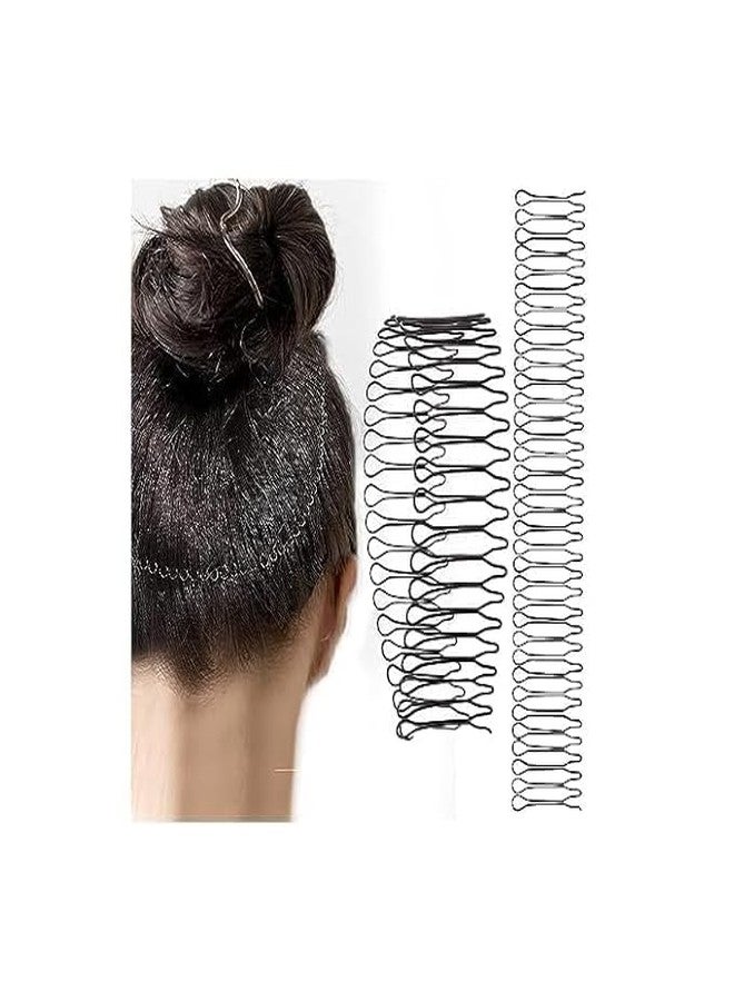 PREPSTO Stretchable Invisible Wire Comb Clips - 2PCS U Shape Hair Finishing Fixer Pins - Cute Cartoon Hair Holder Barrettes - Styling Tools for Girls, Kids & Women (U Shape hairfixer 21CM) - Image 1