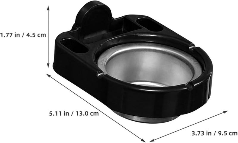 TOYANDONA Stainless Steel Wall Mounted Cigarette Ashtray, Separable Bathroom Smoking Ash Holder, Black Non-drill Toilet Ashtray for Home Use - Image 2