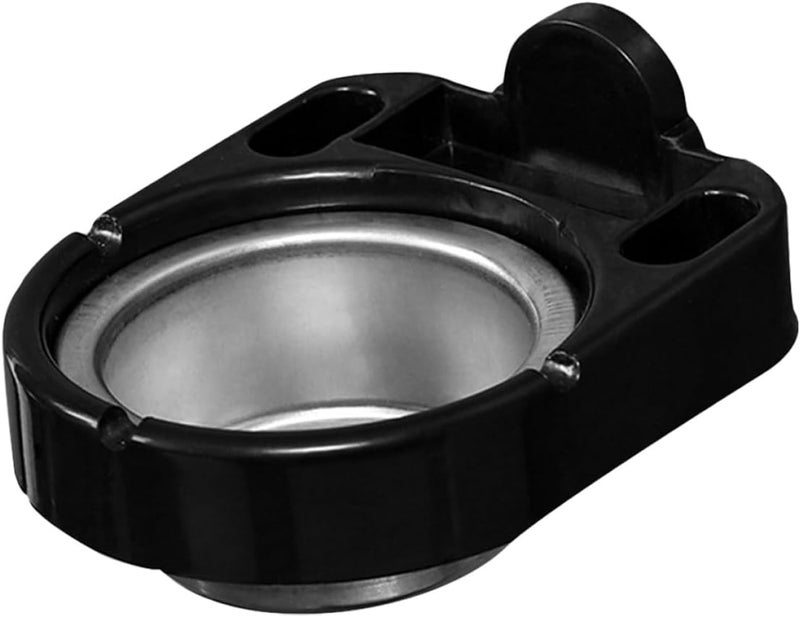TOYANDONA Stainless Steel Wall Mounted Cigarette Ashtray, Separable Bathroom Smoking Ash Holder, Black Non-drill Toilet Ashtray for Home Use - Image 1