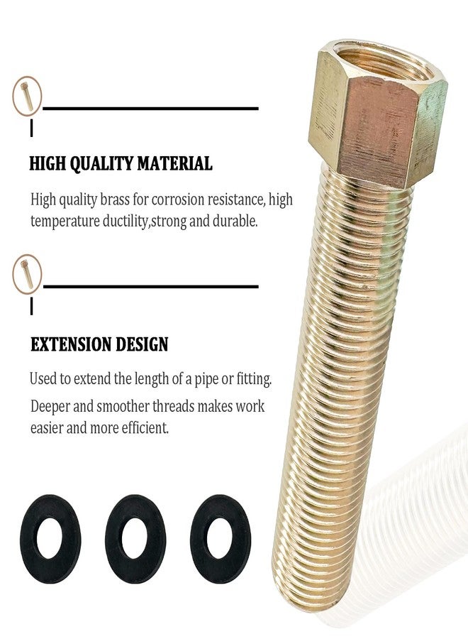 ZLYY 1/2" IPS Faucet Extension Adapter Kits, Brass Nut Fittings, Single Hole Mounting Pipe - Image 4