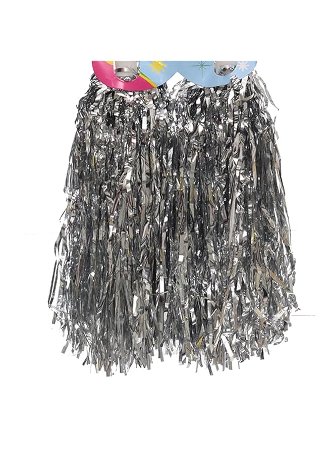erorex Foil Cheerleading Pom Poms For Party And Birthday Silver - Image 2