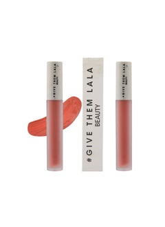 GIVE THEM LALA GIVE THEM LALA Matte Lipstick - Cushion Cream Lipstick For Women - Nude Color - Lightweight and Long Lasting Lipstick - Cruelty Free - Satin Soft, Non-Drying Matte Finish (Take It Off) 
