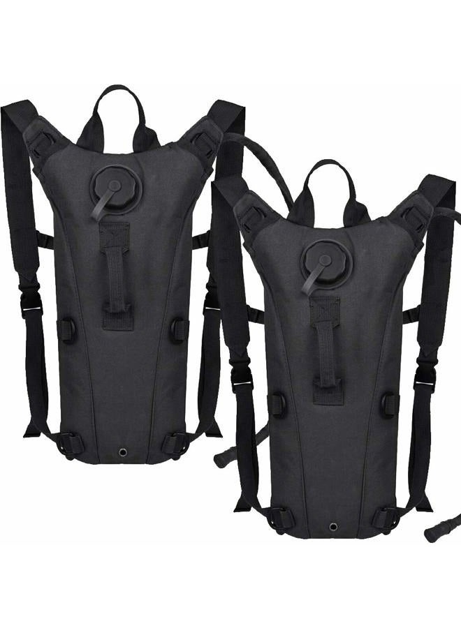 ATBP AIMILL Tactical Molle Hydration Pack Bag Water Camel Backpack Reservoir Carrier Daypack (2Pack Black, 2.5-3L (84-100oz)) - Image 1