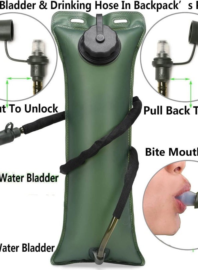 ATBP AIMILL Tactical Molle Hydration Pack Bag Water Camel Backpack Reservoir Carrier Daypack (2Pack Black, 2.5-3L (84-100oz)) - Image 4