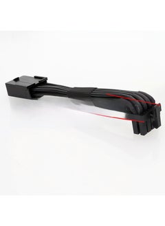 Generic 245-GPU Graphics Card Conversion Line Steering Line 8p Female/8p Male 90 Degree Elbow Black Ribbon Graphics Card Elbow Line-Color:8PIN-left Bend-Length:20CM  - Image 2
