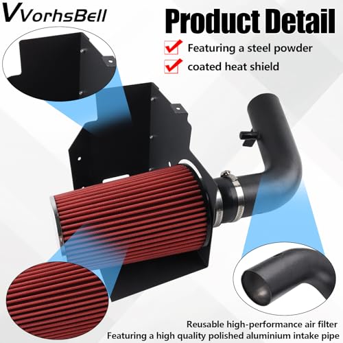 VVORHSBELL Cold Air Intake Kit,Cold Air Intake Piping Kit Compatible with 2007-2011 Jeep Wrangler JK | 3.8L- 10554 - Image 3