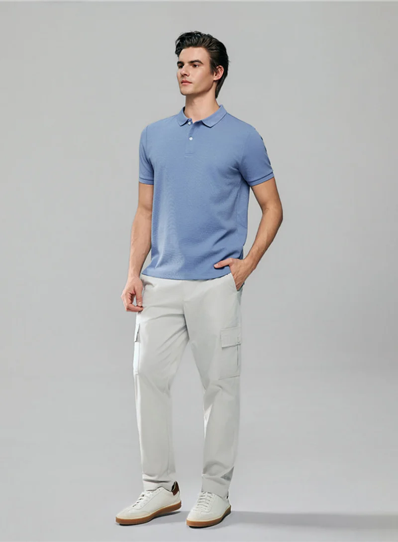 جيوردانو Men's Slim Waffle Knit Premium Polo