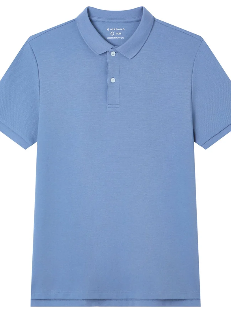 GIORDANO  Men's Slim Waffle Knit Premium Polo for Men | Best Price UAE