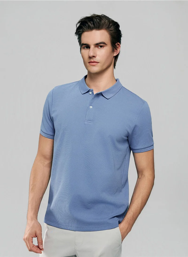 Men's Slim Waffle Knit Premium Polo