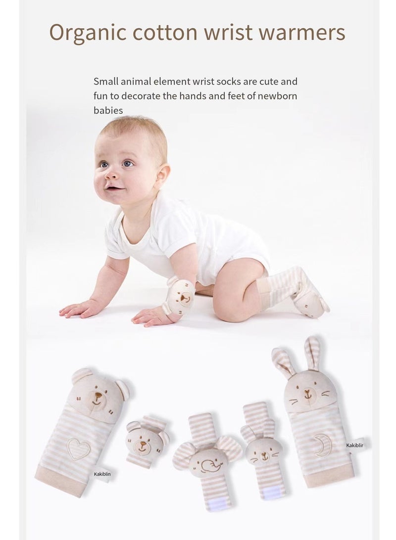 KAKIBLIN 1 Pair of Organic Cotton Wristband Rattles for Babies - Image 3