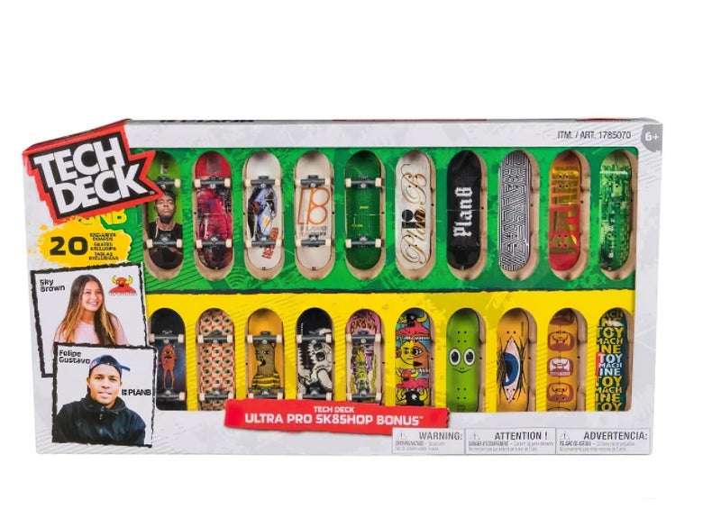 TECH DECK Ultra Pro 20 Bonus Pack Fingerboard Skateboards Sk8shop - Image 1