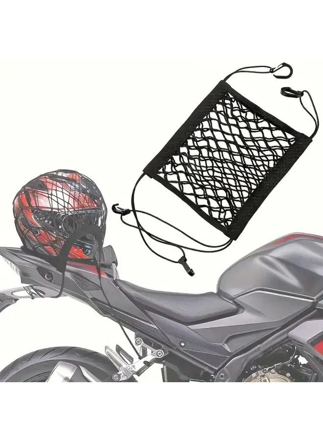3pcs Black Elastic Bungee Cords Motorcycle Bicycle Helmet Net Straps Storage Bags - Image 4