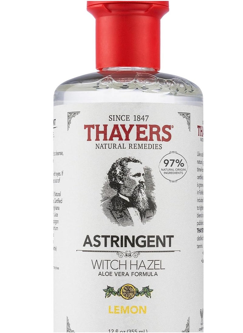 THAYERS - Thayers Witch Hazel Astringent Toner with Aloe Vera and Lemon Water 355 ml - Image 1