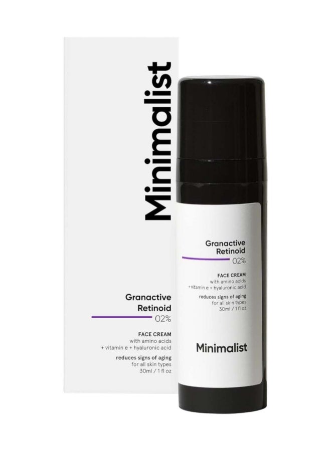Minimalist 2% Retinoid Anti Aging Cream for Wrinkles & Fine Lines, 30 ml | Super Light Night Face Cream (Emulsion) for Women & Men - Image 1