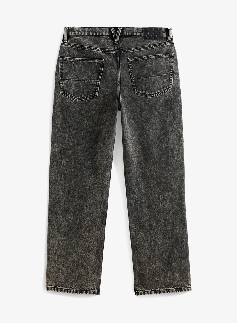 فانز Check-5 Loose Denim Pants