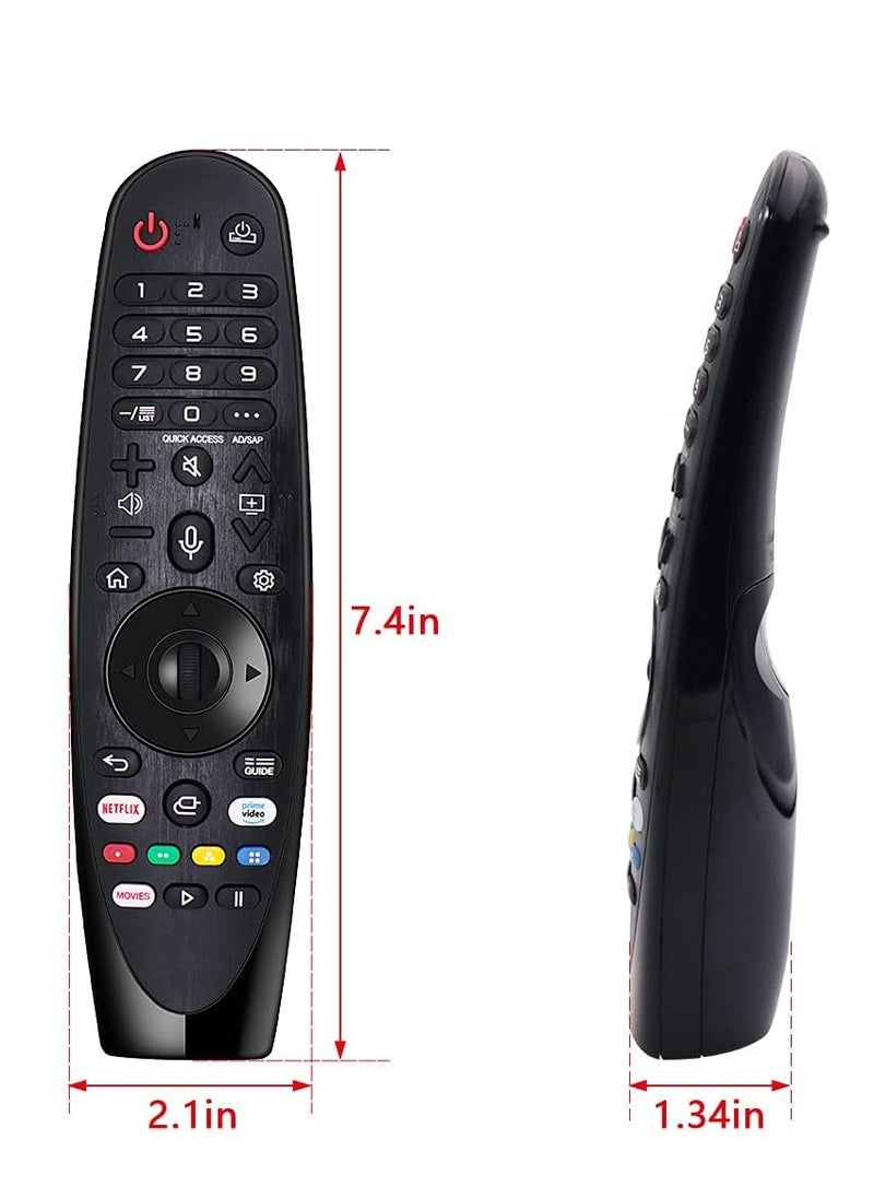 Replacement Magic Voice Remote Control AN-MR650A, AN-MR19BA, AN-MR20GA for LG TVs - Compatible with UN85, UN81, UN80, UN74, UN73, UN71, B7A, C7, E7, G7, W7, W8, B9, C9, E9, W9, NANO99, Nano Series, 97 Series - Includes Battery