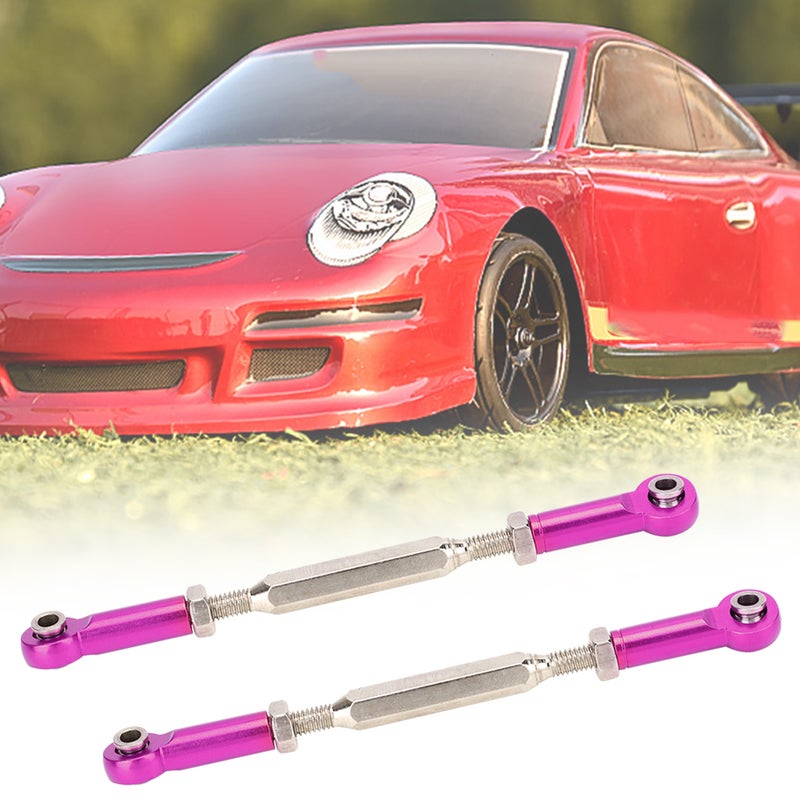 6Pcs 88mm Aluminum Alloy Adjustable Push RodsTurnbuckle Rod Linkage Accessories for RC Car Modelspurple - Image 5