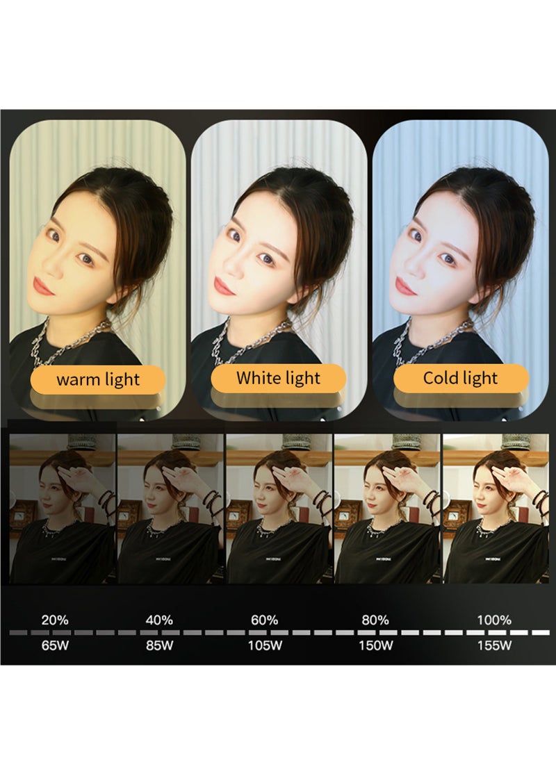 غرانفين مجموعة إضاءة تصوير صغيرة محمولة، مصابيح LED للتحكم عن بعد 85 وات، 3 ألوان، صناديق إضاءة 50×50 سم وحامل لتسجيل الفيديو، وتصوير المنتجات الصغيرة - Image 4