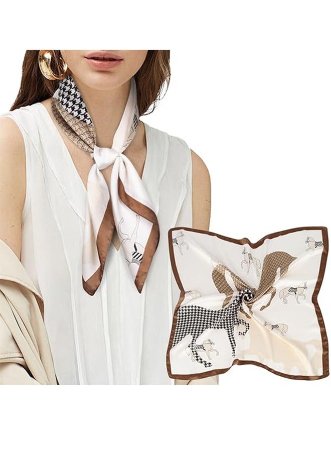 Silk Feel Scarf Medium Square Satin Turban Sleeping Wrap Hair Towel Women's - Image 1