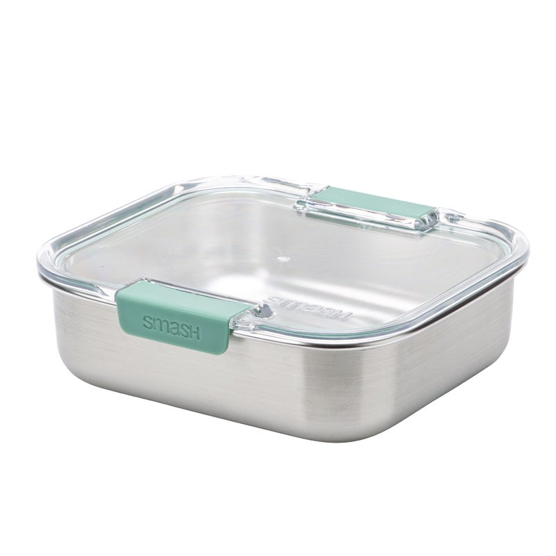 Smash Microwave Safe Stainless Steel LunchSandwichMeal Box Sage