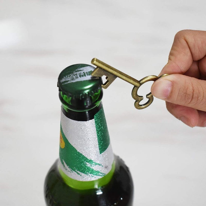 XONOR 50Pcs Vintage Skeleton Key Bottle Openers with 50pcs Escort Card Tag and Twine for Wedding Party Favors Rustic Decoration (Bronze) - Image 3