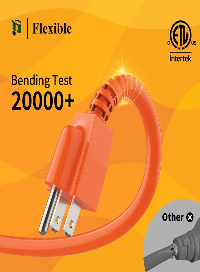 PLUGTUL Outdoor Extension Cable 6 m Waterproof 16/3 Gauge 3 Pin Extension Cable 13A 1625W SJTW ETL Certified Ideal for Garden and Home Orange - Image 4