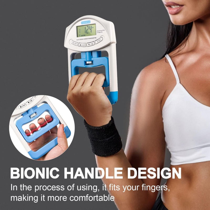 Handeful Grip Strength Tester, Hand Grip Dynamometer (198Lbs / 90Kgs), Electronic Handgrip Testing for Sports Home School Use - Image 3