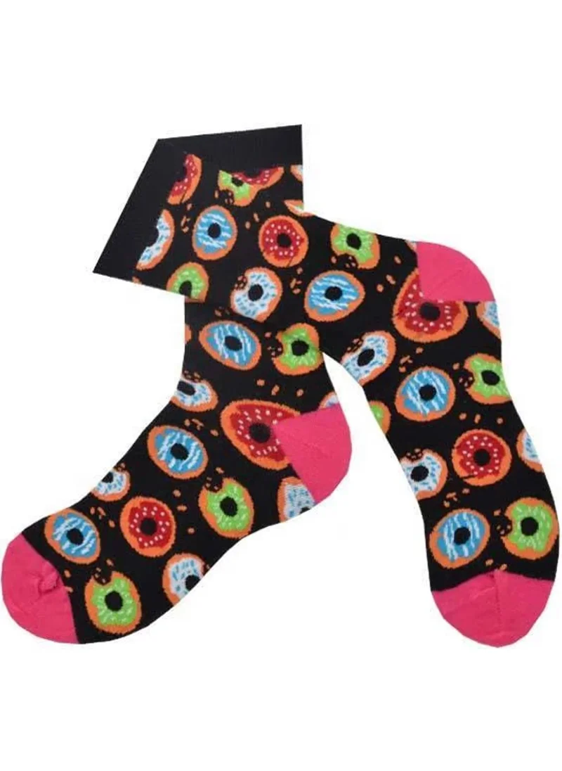 Dode Flora Donut Patterned Socks Men's Long Socks Clb