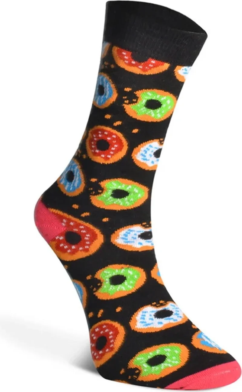 دودي فلورا Donut Patterned Socks Men's Long Socks Clb