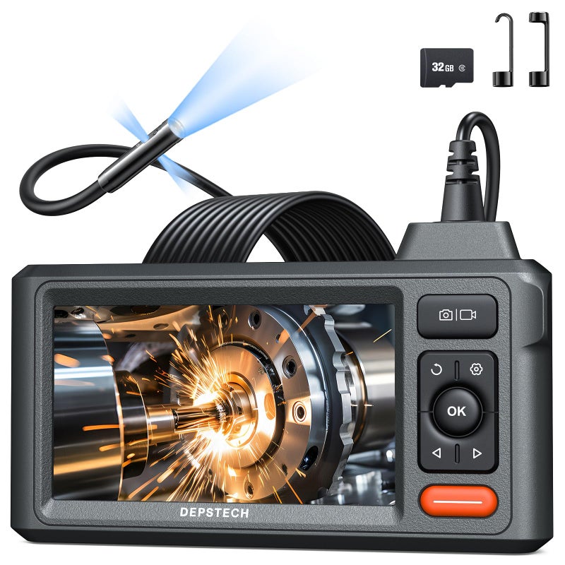 DEPSTECH Inspection Endoscope Camera with Lights Triple Lens 5 IPS Screen Snake Camera with 165FT Flexible Cable Waterproof 1080P Industrial Borescope Tool for Auto Wall Sewer Pipe Mechanics - Image 2