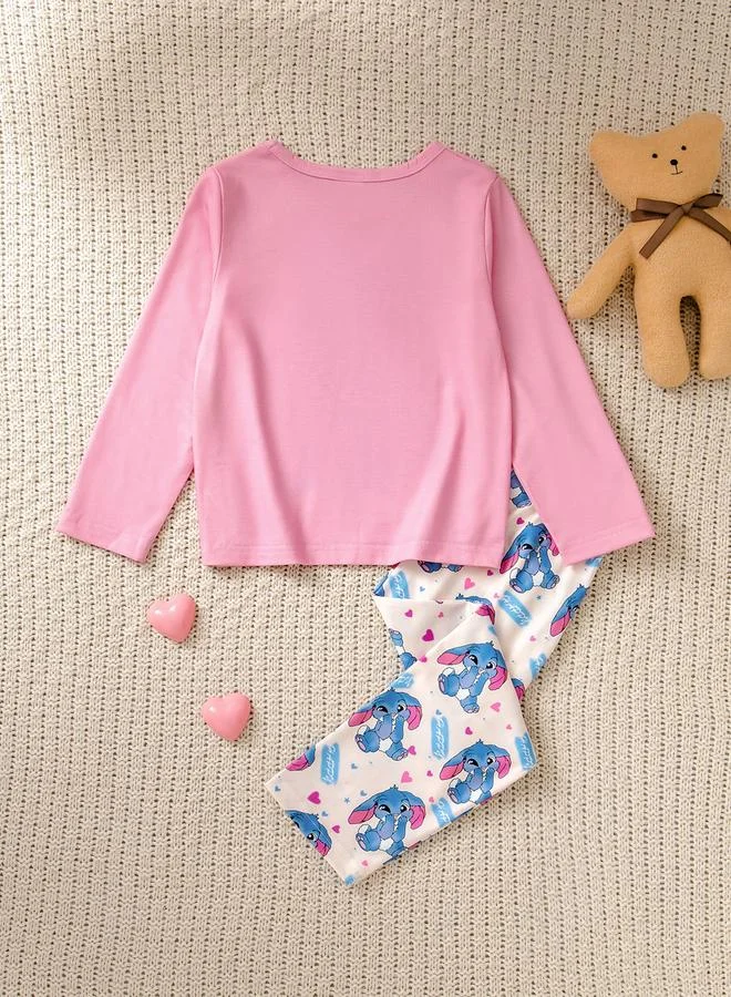 تايك تو طقم بيجاما وتيشيرت بطبعة جرافيك