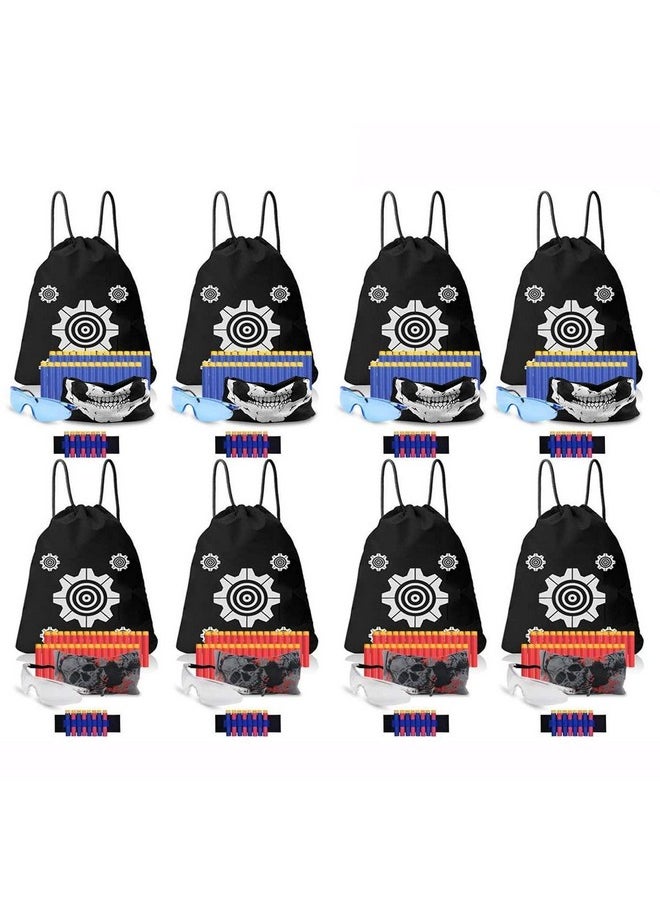 POKONBOY - Compatible With Nerf Party Supplies For Kids - Accessories For Blaster Gun Toy Birthday Party Favors, Includes Darts Wristbands Tactical Face Mask And Safety Glasses For Two Teams - Image 1