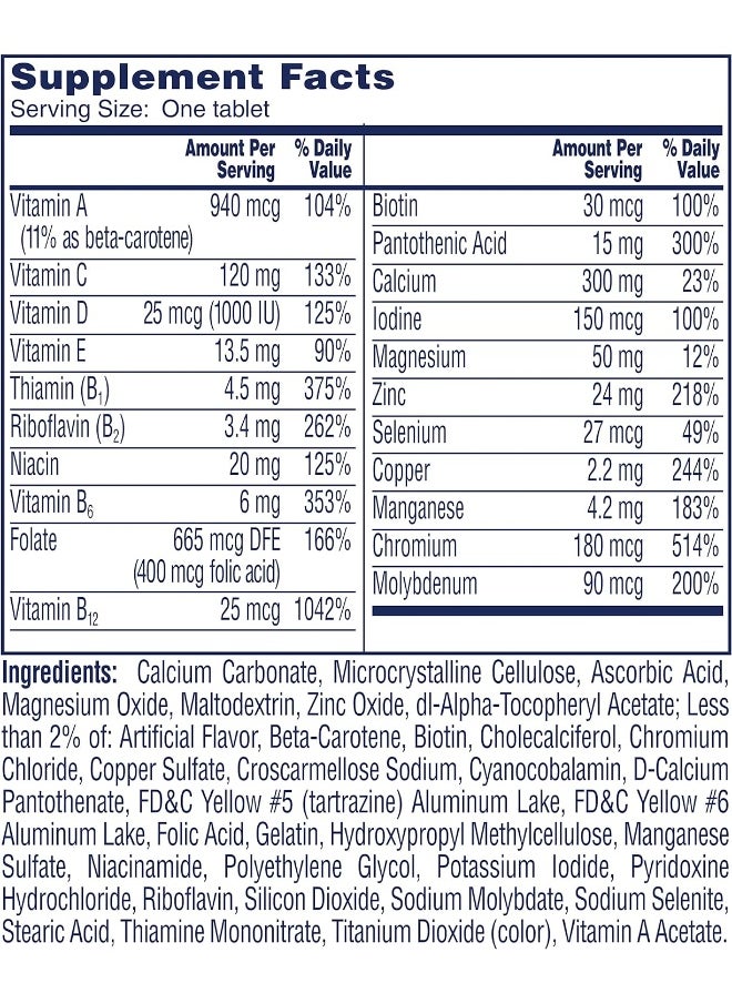 Women 50+ Healthy Advantage Multivitamins, Supplement with Vitamins A, C, E, B1, B2, B6, B12, Vitamin D and Calcium, 200 Count - pzsku/Z045729D9376FEA2239C3Z/45/_/1738060637/01a7cd72-b930-4893-bc4a-cc0005c40ebb